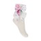 DAGA Cream flower bow socks 