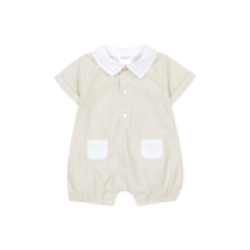 Deolinda Beige/White stripe romper 