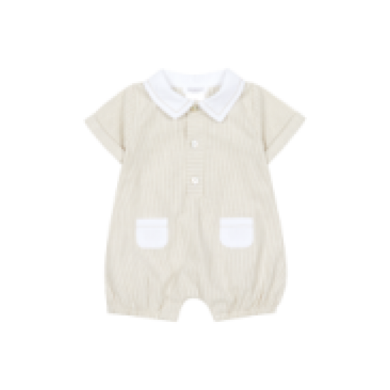 Deolinda Beige/White stripe romper 
