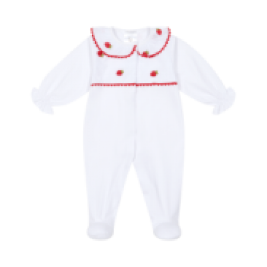 Deolinda White strawberries babygrow 