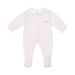 Deolinda White pink bows babygrow