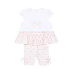 Deolinda White Bow top + legging set 