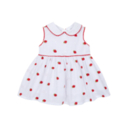 Deolinda White Strawberry dress