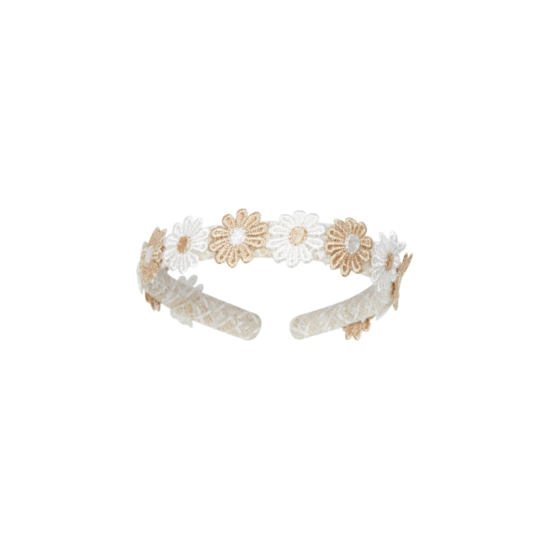 Deolinda Cream/Beige flower headband 