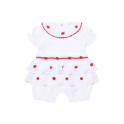 Deolinda White Strawberry romper