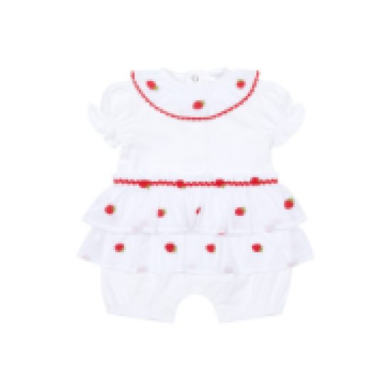 Deolinda White Strawberry romper