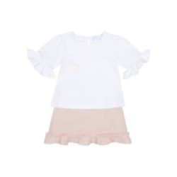 Deolinda White flower top + short set 