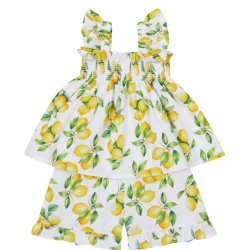 Deolinda lemon print top + short set 