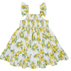 Deolinda Lemon print sun dress