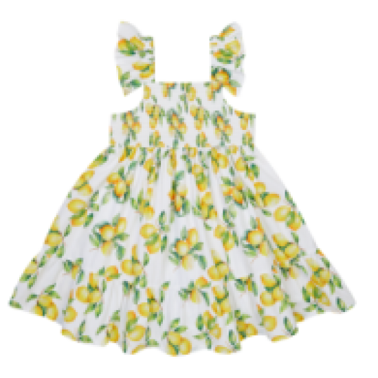 Deolinda Lemon print sun dress