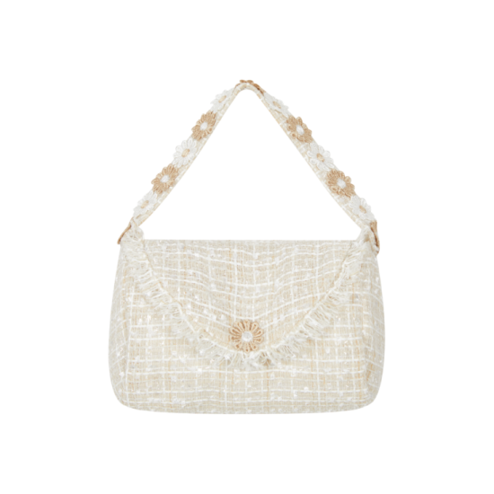 Chic By Deolinda Beige tweed handbag