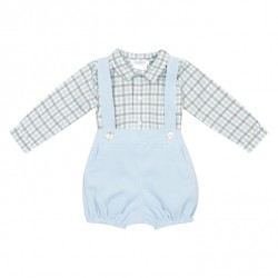 Deolinda Blue/Grey checked pant set Deolinda Blue/Grey checked pant set