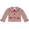 Chich By Deolinda Red/Cream checked bow jacket 