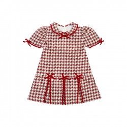 Chich By Deolinda Red/Cream checked bow dress Chich By Deolinda Red/Cream checked bow dress