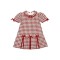 Chich By Deolinda Red/Cream checked bow dress