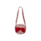Chich By Deolinda Red/Cream checked handbag 