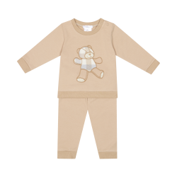 Deolinda Beige teddy bear tracksuit set 