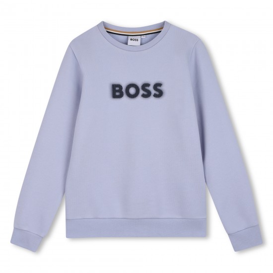 Hugo Boss Pale Blue/Navy logo sweater Hugo Boss Pale Blue/Navy logo sweater