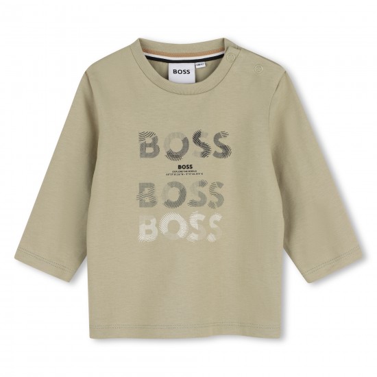 Hugo Boss Elm Green 3 logo long sleeved top Hugo Boss Elm Green 3 logo long sleeved top