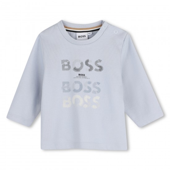Hugo Boss Pale Blue long sleeved top 