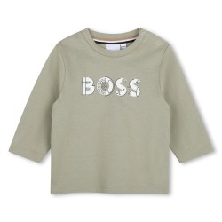 Hugo Boss Elm Green/Cream long sleeved top