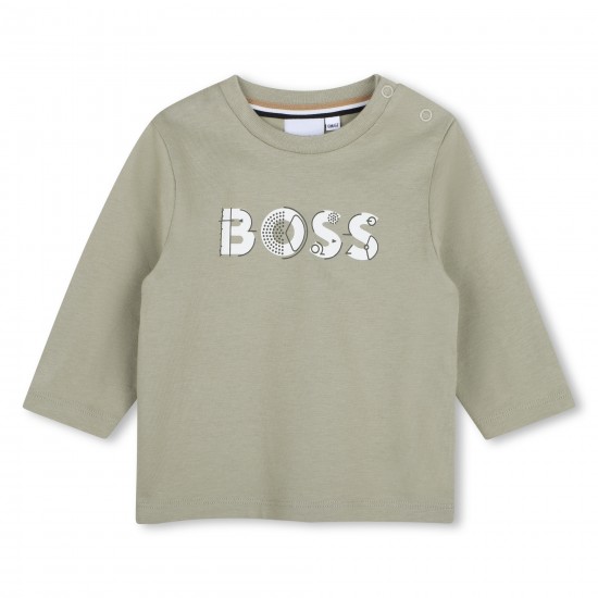 Hugo Boss Elm Green/Cream long sleeved top Hugo Boss Elm Green/Cream long sleeved top