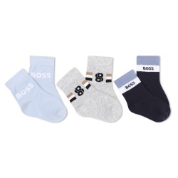 Hugo Boss Navy/Blue/Grey 3 pack socks 
