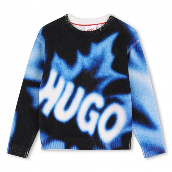 HUGO Black/Blue knit jumper HUGO Black/Blue knit jumper