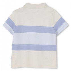 Hugo Boss Pale Blue/Beige stripe polo top 