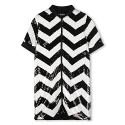Karl Lagerfeld Black/White sequin dress