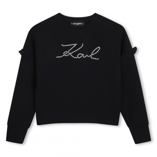 Karl Lagerfeld Black pearl logo sweater 