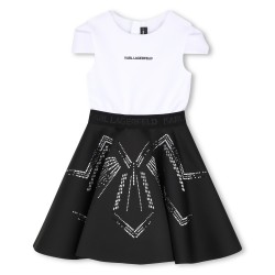 Karl Lagerfeld White/Black gem dress