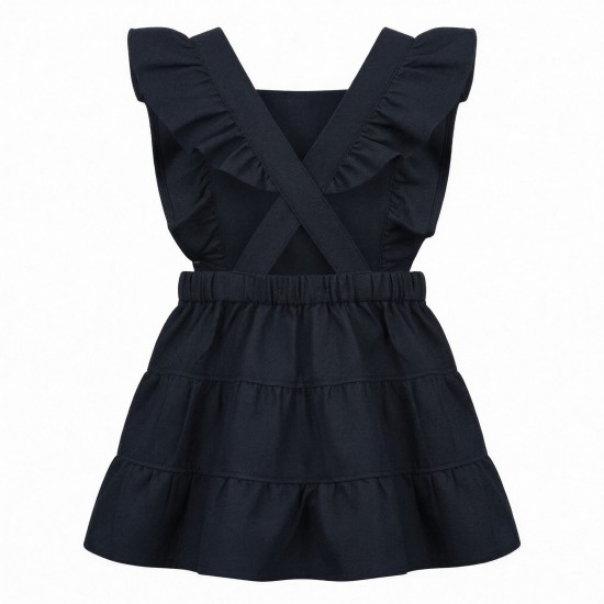 Lelli Kelly Bryony Navy ruffle pinafore 