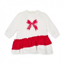 Little A Katrina white/red bow dress