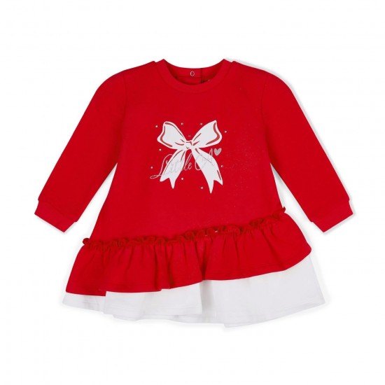 Little A Katrina Red/White bow dress