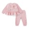Little A Pink Jasmine bow frill tracksuit