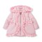 Little A Pink Kaia heart embroidery puff hooded jacket 