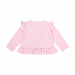 Little A Pink Olivia Cross over bow cardigan