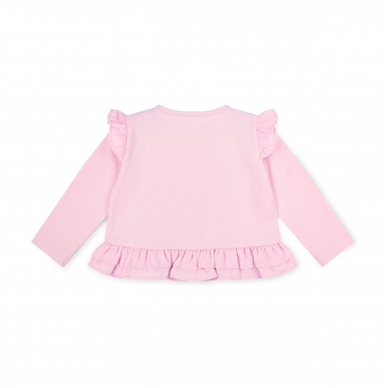 Little A Pink Olivia Cross over bow cardigan
