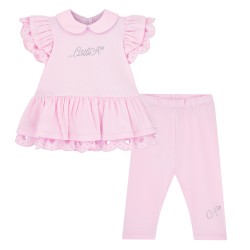 Little A Pink Orellia legging set 