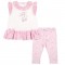 Little A White Oriana bow legging set 