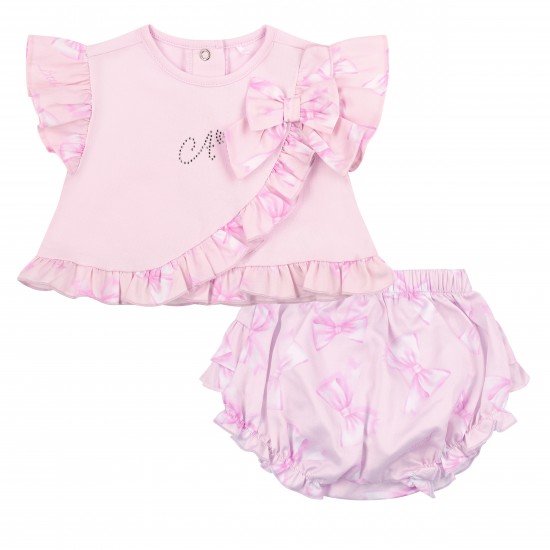 Little A Pink Ocean jam pant set 