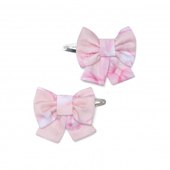 Little A Pink Oria bow hair clips 