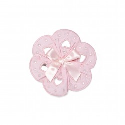 Little A Pink Ollie broderie anglaise hair clip 