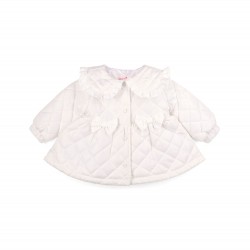 Little A White Penelope quilted jacket 
