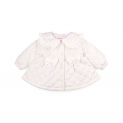 Little A White Penelope quilted jacket 