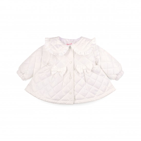 Little A White Penelope quilted jacket 