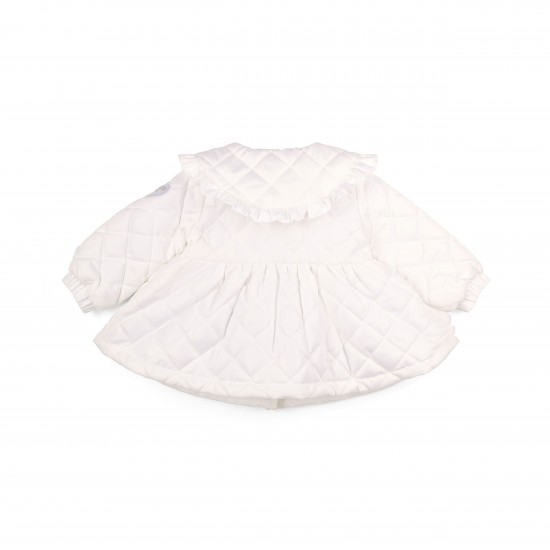 Little A White Penelope quilted jacket 