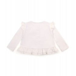 Little A White Penny cardigan 