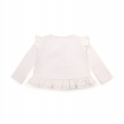 Little A White Penny cardigan 